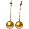 image:imageNONNYL Wife Jewelry 18K Gold Earrings  Genuine South Sea Golden Pearl Jewelry Earrings for Women Birthday Jewelry for Girlfriend Valentines Day for Wife NO1135