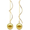 image:imageNONNYL Wife Jewelry 18K Gold Earrings  Genuine South Sea Golden Pearl Jewelry Earrings for Women Birthday Jewelry for Girlfriend Valentines Day for Wife NO1259