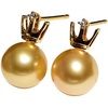 image:imageNONNYL Wife Jewelry 18K Gold Earrings  Genuine South Sea Golden Pearl Jewelry Earrings for Women Birthday Jewelry for Girlfriend Valentines Day for Wife NO1173