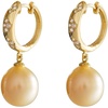 image:imageNONNYL Wife Jewelry 18K Gold Earrings  Genuine South Sea Golden Pearl Jewelry Earrings for Women Birthday Jewelry for Girlfriend Valentines Day for Wife NO1167