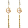 image:imageNONNYL Wife Jewelry 18K Gold Earrings  Genuine South Sea Golden Pearl Jewelry Earrings for Women Birthday Jewelry for Girlfriend Valentines Day for Wife NO1273