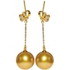 image:imageNONNYL Wife Jewelry 18K Gold Earrings  Genuine South Sea Golden Pearl Jewelry Earrings for Women Birthday Jewelry for Girlfriend Valentines Day for Wife NO1254