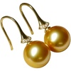 image:imageNONNYL Wife Jewelry 18K Gold Earrings  Genuine South Sea Golden Pearl Jewelry Earrings for Women Birthday Jewelry for Girlfriend Valentines Day for Wife NO1153
