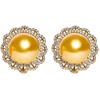 image:imageNONNYL Wife Jewelry 18K Gold Earrings  Genuine South Sea Golden Pearl Jewelry Earrings for Women Birthday Jewelry for Girlfriend Valentines Day for Wife NO1177