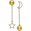 image:imageNONNYL Wife Jewelry 18K Gold Earrings  Genuine South Sea Golden Pearl Jewelry Earrings for Women Birthday Jewelry for Girlfriend Valentines Day for Wife NO1150