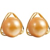 image:imageNONNYL Wife Jewelry 18K Gold Earrings  Genuine South Sea Golden Pearl Jewelry Earrings for Women Birthday Jewelry for Girlfriend Valentines Day for Wife NO1134