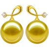 image:imageNONNYL Wife Jewelry 18K Gold Earrings  Genuine South Sea Golden Pearl Jewelry Earrings for Women Birthday Jewelry for Girlfriend Valentines Day for Wife NO1255