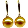 image:imageNONNYL Wife Jewelry 18K Gold Earrings  Genuine South Sea Golden Pearl Jewelry Earrings for Women Birthday Jewelry for Girlfriend Valentines Day for Wife NO1151