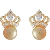 image:imageNONNYL Wife Jewelry 18K Gold Earrings  Genuine South Sea Golden Pearl Jewelry Earrings for Women Birthday Jewelry for Girlfriend Valentines Day for Wife NO1168