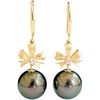 image:imageNonnyl Real Butterfly Pearl Earrings for Women With Genuine 910mm AAAA Quality Grey Tahitian Cultured Pearls Earring  925 Sterling Silver Plated 18K Gold Pearl Gifts for Women Her Grandma Wife