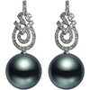 image:imageNonnyl Real Pearl Earrings for Women With Genuine 10105mm AAAA Quality Grey Tahitian Cultured Pearls Earring  18K Gold Pearl Gifts for Women Her Grandma Wife