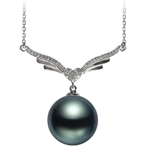 image:imageBirthday Gifts for Women Her Mom Wife Tahitian Black Pearl Necklace for Women Girlfriend Grandma on Valentines Mothers Day Christmas Anniversary Romantic Luxury Jewelry