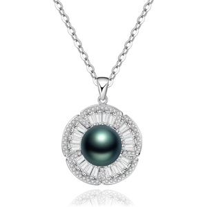 image:imageGifts for WomenTahitianBlackPearlNecklaceGift for Wife Wedding Birthday AnniversaryMom Girlfriend Her Mothers Day Valentines Day Christmas18K Gold Plated Sterling Silver Pearl Pendant NO045