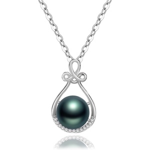 image:imageGifts for WomenTahitianBlackPearlNecklaceGift for Wife Wedding Birthday AnniversaryMom Girlfriend Her Mothers Day Valentines Day Christmas18K Gold Plated Sterling Silver Pearl Pendant NO017