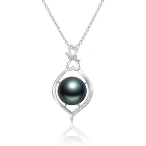 image:imageGifts for WomenTahitianBlackPearlNecklaceGift for Wife Wedding Birthday AnniversaryMom Girlfriend Her Mothers Day Valentines Day Christmas18K Gold Plated Sterling Silver Pearl Pendant NO023