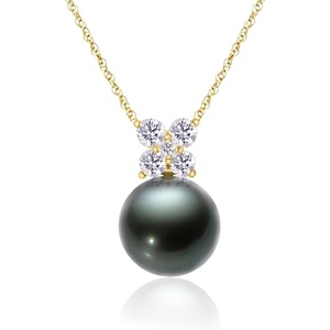 image:imageGifts for WomenTahitianBlackPearlNecklaceGift for Wife Wedding Birthday AnniversaryMom Girlfriend Her Mothers Day Valentines Day Christmas18K Gold Plated Sterling Silver Pearl Pendant NO020