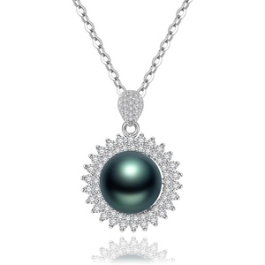 image:imageGifts for WomenTahitianBlackPearlNecklaceGift for Wife Wedding Birthday AnniversaryMom Girlfriend Her Mothers Day Valentines Day Christmas18K Gold Plated Sterling Silver Pearl Pendant NO009
