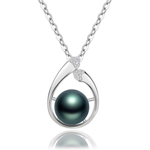 image:imageGifts for WomenTahitianBlackPearlNecklaceGift for Wife Wedding Birthday AnniversaryMom Girlfriend Her Mothers Day Valentines Day Christmas18K Gold Plated Sterling Silver Pearl Pendant NO055