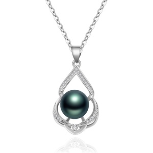 image:imageGifts for WomenTahitianBlackPearlNecklaceGift for Wife Wedding Birthday AnniversaryMom Girlfriend Her Mothers Day Valentines Day Christmas18K Gold Plated Sterling Silver Pearl Pendant NO018