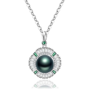 image:imageGifts for WomenTahitianBlackPearlNecklaceGift for Wife Wedding Birthday AnniversaryMom Girlfriend Her Mothers Day Valentines Day Christmas18K Gold Plated Sterling Silver Pearl Pendant NO032