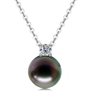 image:imageNONNYL Anniversary Birthday Gfits for Wife  Tahitian Black Pearl Necklace Gifts for Women Mom Girlfriend Her Christmas Mothers Day Valentines Day Fine Jewelry Gifts Real 910mm Pearls Pendant