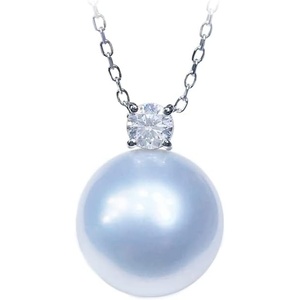 image:imageNONNYL Australian South Sea Pearl Necklace for Women Pearls Pendant Necklace 910mm Round Pearl White Sterling Silver Pendant 18 inch Chain  Jewelry Gifts for Women Wife Mom Grandma Daughter