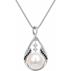 image:imageNONNYL Birthday Gifts for Women Wife Pearl NecklaceValentinees Gift for Her Grandma Mom on Christmas Day Mothers Day Wedding Gifts AnniversaryBright Silver