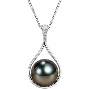 image:imageNONNYL Birthday Gifts for Women Wife TahitianBlackPearlNecklaceGift for Wife Her Wedding Birthday AnniversaryMom Girlfriend Her Mothers Day Valentines Day Christmas18K Gold Plated Sterling Silver Pearl Pendant Jewelry