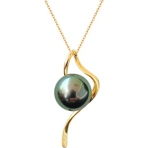 image:imageNONNYL Black Tahitian Pearl Pendant Necklace for Women  Genuine AAAA Quality 910mm Cultured Pearls Platinum Gold Plated 925 Sterling Silver Real Pearl Fine Jewelry