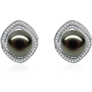 image:imageNONNYL Gift for Wife PearlEarringsGifts for Women Wedding Birthday AnniversaryMom Her Mothers Day Valentines Day Christmas18K Gold Plated Pearl Dangle Earring Fine Jewelryblack pearl
