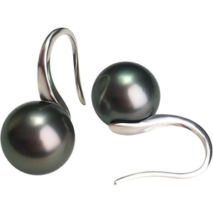 image:imageNONNYL Gift for Wife Tahitian BlackampFreshwater CulturedPearlEarringsGifts for Women Wedding Birthday AnniversaryMom Her Mothers Day Valentines Day Christmas18K Gold Plated Sterling Silver Pearl Dangle Earring Fine Jewelryblack pearl