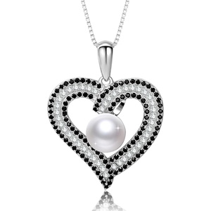 image:imageNONNYL Gifts for Women WifePearl Heart Pendant Necklace Birthday for Girlfriend Valentines Day for Wives Mothers Day for Mom Grandma Gifts for Her on Wedding Anniversary Christmas Fine JewelryFreshwater Cultured Pearl