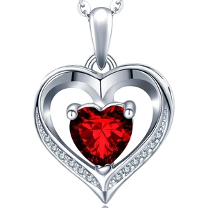 image:imageNONNYL Heart Pendant Necklace  Mothers Day Anniversary Christmas Birthday Valentines Gifts for Mom Wife Women Girlfriend Herred