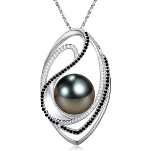 image:imageNONNYL Mothers Day Gifts for Mom Wife Women  Tahitian Black Pearl Necklace  Wedding Birthday Anniversary Valentines Christmas Jewelry910mm
