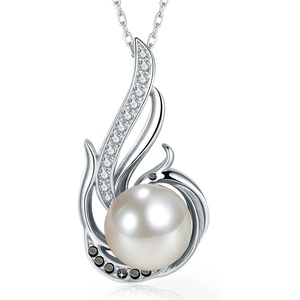 image:imageNONNYL Necklace Gifts for WomenMothers Day Gift for Mom Her Wife Coules GirlfriendGifts for Wife Women Wedding Birthday Anniversary Jewelry Christmas Day Valentines Gift Pearl NecklacesPhoenix Pendant white pearl