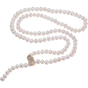 image:imageNONNYL Pearl Necklace for Women Gifts Genuine White Freshwater Cultured Pearls Pendant Necklaces Christmas Gifts for Mom Wife Her Anniversary Birthday Fine Jewelry NO1194