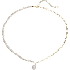 image:imageNONNYL Pearl Necklace for Women Gifts Sterling Silver Genuine White Freshwater Cultured Pearls Pendant Necklaces Christmas Gifts for Mom Wife Girlfriend Her Anniversary Birthday Fine Jewelry NO1143