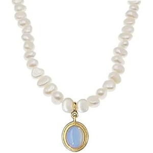 image:imageNONNYL Pearl Necklace for Women Gifts Sterling Silver Genuine White Freshwater Cultured Pearls Pendant Necklaces Christmas Gifts for Mom Wife Girlfriend Her Anniversary Birthday Fine Jewelry NO1148
