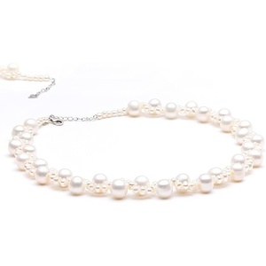 image:imageNONNYL Pearl Necklace for Women Gifts Sterling Silver Genuine White Freshwater Cultured Pearls Pendant Necklaces Christmas Gifts for Mom Wife Girlfriend Her Anniversary Birthday Fine Jewelry NO1174