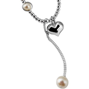 image:imageNONNYL Pearl Necklace for Women Gifts Sterling Silver Genuine White Freshwater Cultured Pearls Pendant Necklaces Christmas Gifts for Mom Wife Girlfriend Her Anniversary Birthday Fine Jewelry NO11337