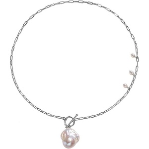 image:imageNONNYL Pearl Necklace for Women Gifts Sterling Silver Genuine White Freshwater Cultured Pearls Pendant Necklaces Christmas Gifts for Mom Wife Girlfriend Her Anniversary Birthday Fine Jewelry NO25163