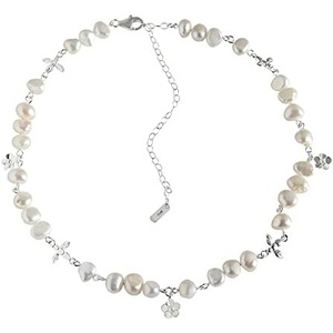 image:imageNONNYL Pearl Necklace for Women Gifts Sterling Silver Genuine White Freshwater Cultured Pearls Pendant Necklaces Christmas Gifts for Mom Wife Girlfriend Her Anniversary Birthday Fine Jewelry NO11344