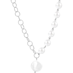 image:imageNONNYL Pearl Necklace for Women Gifts Sterling Silver Genuine White Freshwater Cultured Pearls Pendant Necklaces Christmas Gifts for Mom Wife Girlfriend Her Anniversary Birthday Fine Jewelry NO25192