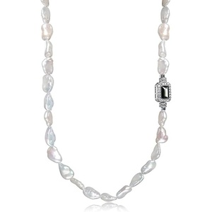 image:imageNONNYL Pearl Necklace for Women Gifts Sterling Silver Genuine White Freshwater Cultured Pearls Pendant Necklaces Christmas Gifts for Mom Wife Girlfriend Her Anniversary Birthday Fine Jewelry NO25191