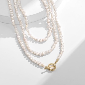 image:imageNONNYL Pearl Necklace for Women Gifts Sterling Silver Genuine White Freshwater Cultured Pearls Pendant Necklaces Christmas Gifts for Mom Wife Girlfriend Her Anniversary Birthday Fine Jewelry NO1196