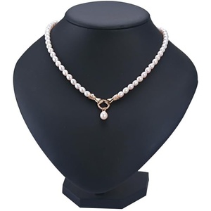 image:imageNONNYL Pearl Necklace for Women Gifts Sterling Silver Genuine White Freshwater Cultured Pearls Pendant Necklaces Christmas Gifts for Mom Wife Girlfriend Her Anniversary Birthday Fine Jewelry NO1150