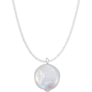 image:imageNONNYL Pearl Necklace for Women Gifts Sterling Silver Genuine White Freshwater Cultured Pearls Pendant Necklaces Gifts for Mom Wife Her Christmas Anniversary Birthday Fine Jewelry NO25140