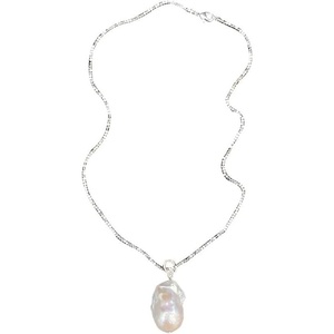 image:imageNONNYL Pearl Necklace for Women Gifts Sterling Silver Genuine White Freshwater Cultured Pearls Pendant Necklaces Gifts for Mom Wife Her Christmas Anniversary Birthday Fine Jewelry NO25197
