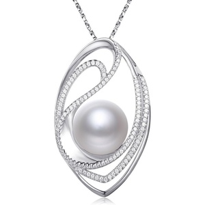 image:imageNONNYL Pearl Necklaces for WomenReal Freshwater Cultured White Pearl Pendant Fine JewelryGifts for Mom Grandma Wife Girlfriend on Mothers Day Valentines Day Gifts for Her Christmas