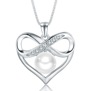 image:imageNONNYL Pearl necklaces Gifts for women gifts for mom gifts for wife gifts for grandma gifts for her gifts Valentines Day gifts Mothers Day Gifts Christmas day gifts Birthday Gifts Anniversaryinfinity Heart pearl necklace